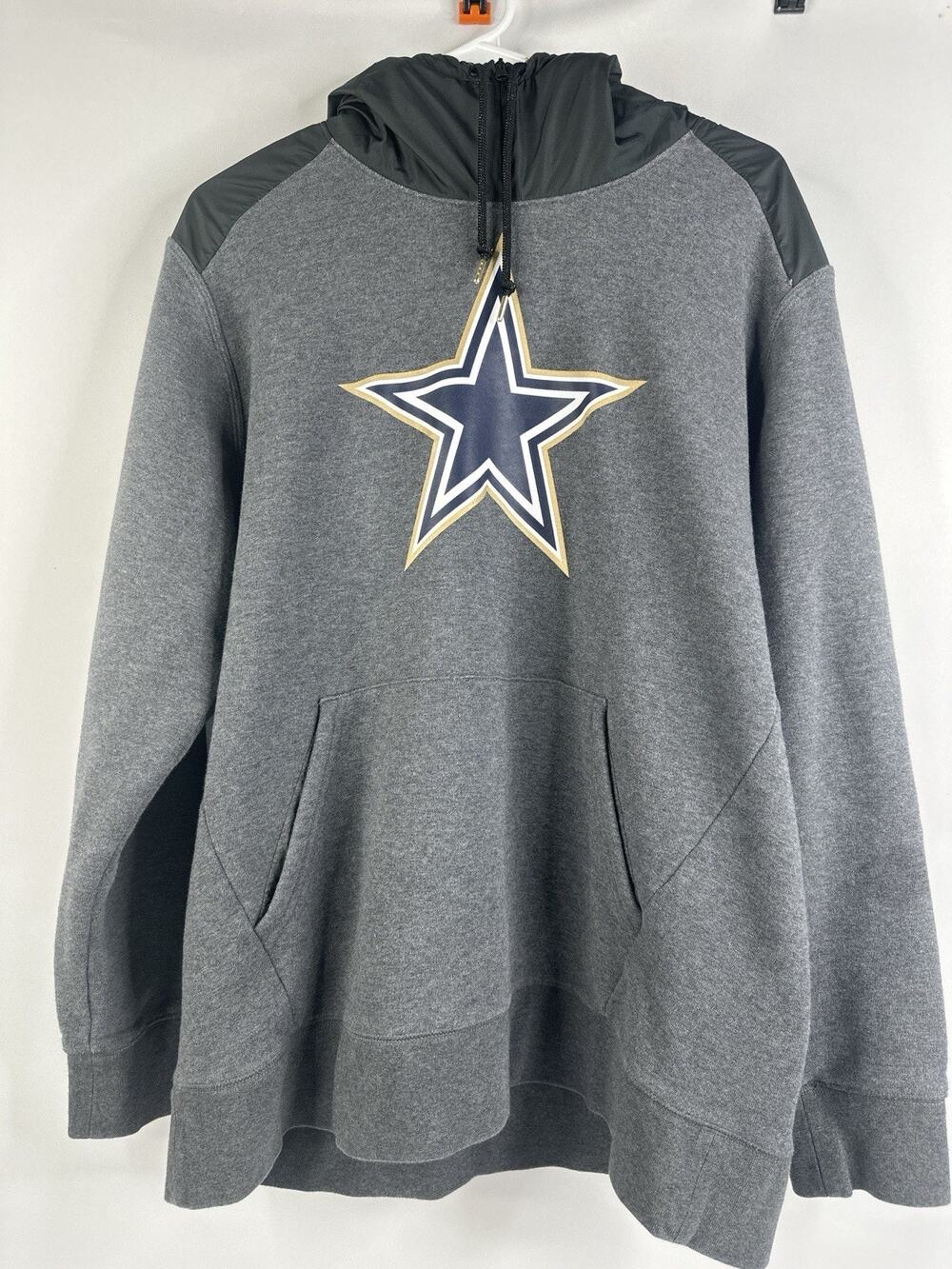 Dallas Cowboys Hoodie Men’s XL Gray Nike NFL Gold Collection Football Pullover